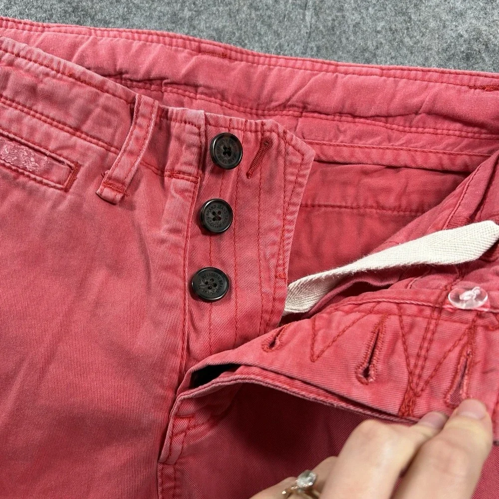 True Religion Jeans Mens 30 Straight Leg MEGRO4K32 Red Distressed Cotton